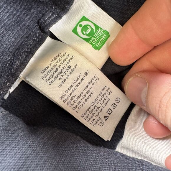 S‎ J Crew Pants Mens 34x30 Blue Corduroy Chino 484 Slim Fit Classic Casual - Picture 10 of 11